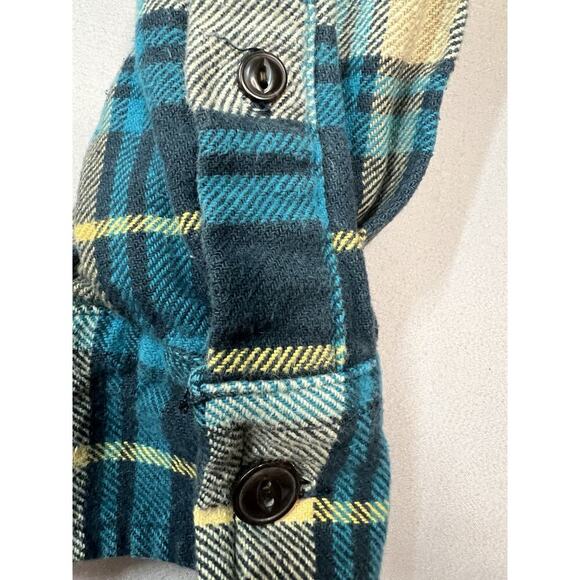 Red Head Brand Co Men’s Flannel Shirt Plaid Blue Beige Size Large - Picture 7 of 11